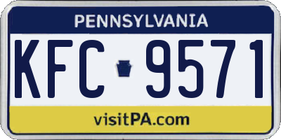 PA license plate KFC9571