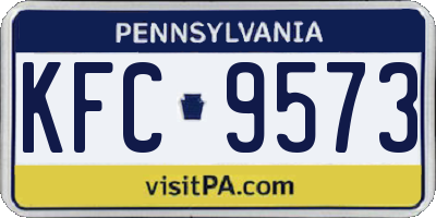 PA license plate KFC9573