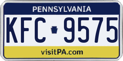 PA license plate KFC9575