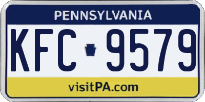 PA license plate KFC9579