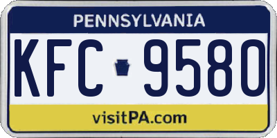 PA license plate KFC9580