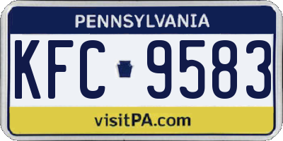 PA license plate KFC9583