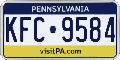 PA license plate KFC9584