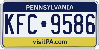PA license plate KFC9586