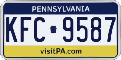 PA license plate KFC9587