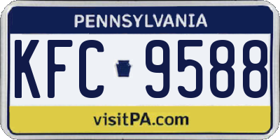 PA license plate KFC9588