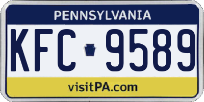 PA license plate KFC9589