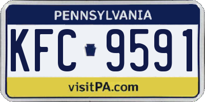 PA license plate KFC9591