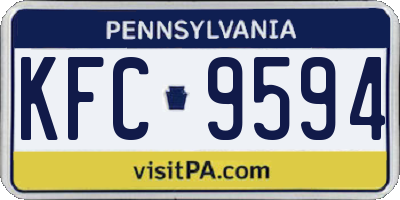 PA license plate KFC9594