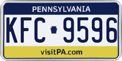 PA license plate KFC9596