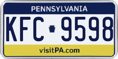 PA license plate KFC9598