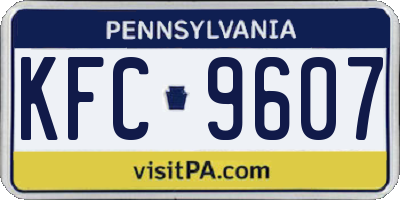 PA license plate KFC9607