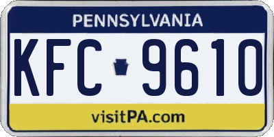PA license plate KFC9610
