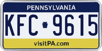 PA license plate KFC9615