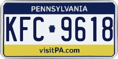 PA license plate KFC9618