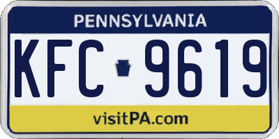 PA license plate KFC9619