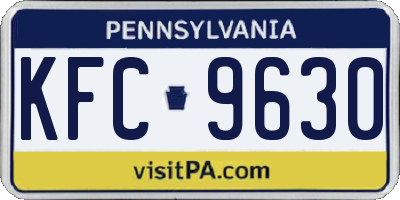 PA license plate KFC9630