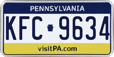 PA license plate KFC9634
