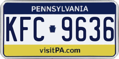 PA license plate KFC9636