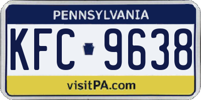 PA license plate KFC9638