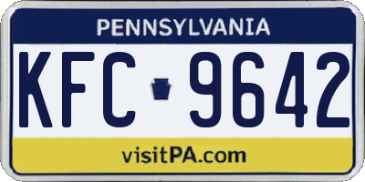 PA license plate KFC9642
