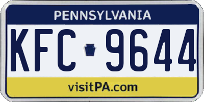 PA license plate KFC9644