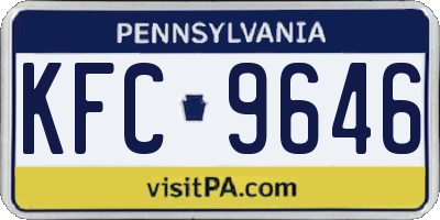 PA license plate KFC9646