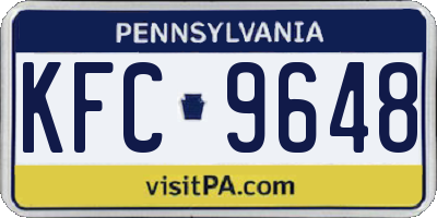 PA license plate KFC9648