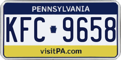 PA license plate KFC9658