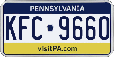 PA license plate KFC9660