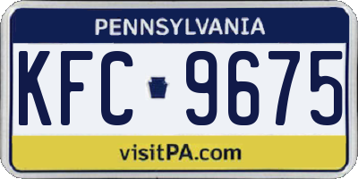 PA license plate KFC9675