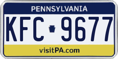 PA license plate KFC9677