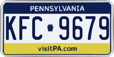 PA license plate KFC9679