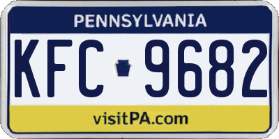 PA license plate KFC9682