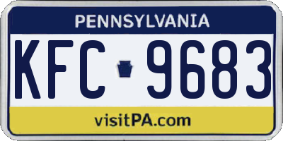 PA license plate KFC9683