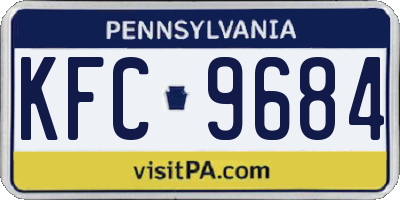 PA license plate KFC9684