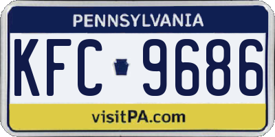 PA license plate KFC9686
