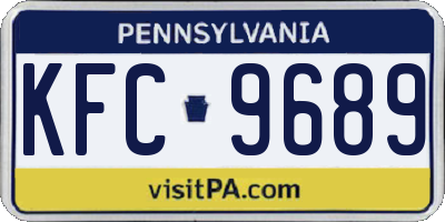 PA license plate KFC9689