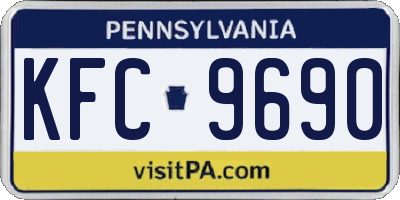 PA license plate KFC9690