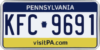 PA license plate KFC9691