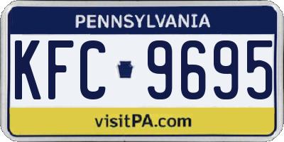 PA license plate KFC9695
