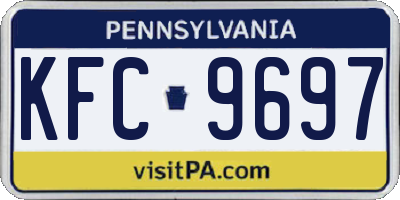 PA license plate KFC9697