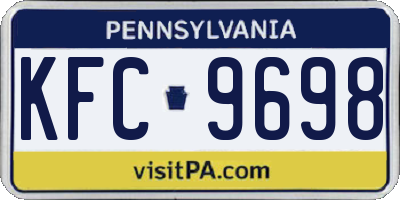 PA license plate KFC9698