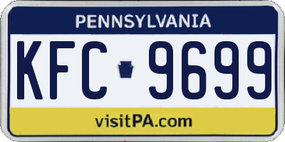 PA license plate KFC9699