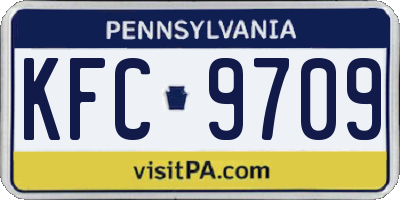 PA license plate KFC9709