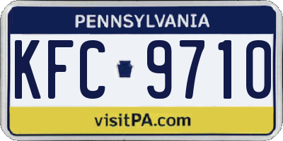 PA license plate KFC9710