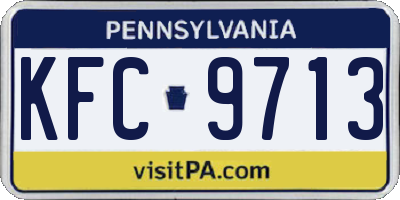 PA license plate KFC9713