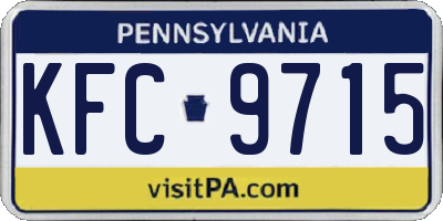 PA license plate KFC9715