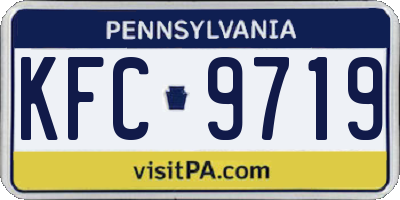 PA license plate KFC9719