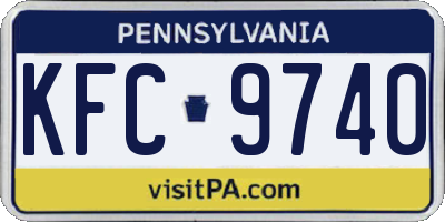 PA license plate KFC9740